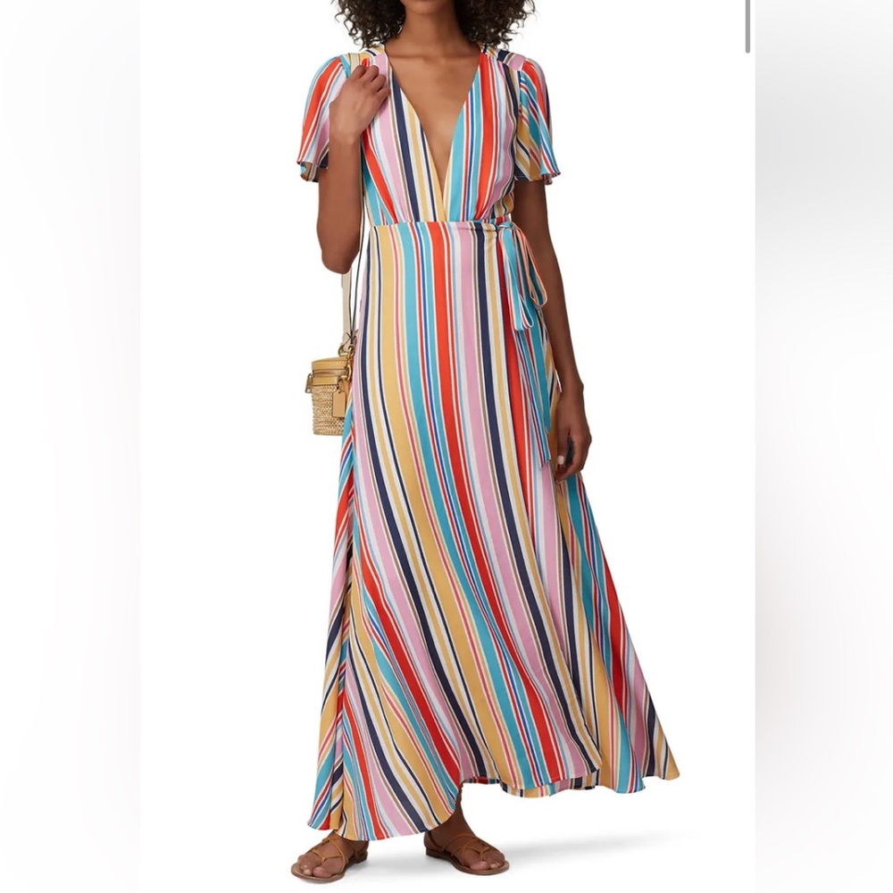 LOUNA RAINBOW WRAP MEGHAN DRESS SIZE SMALL